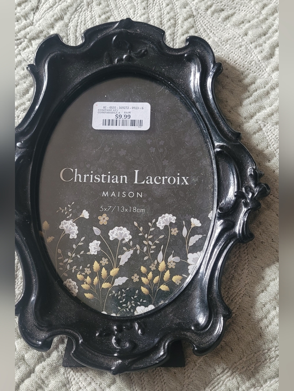 💜2 for $10💜 Bundle and save Black Baroque Oval Picture Frame